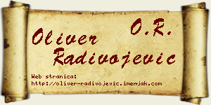 Oliver Radivojević vizit kartica